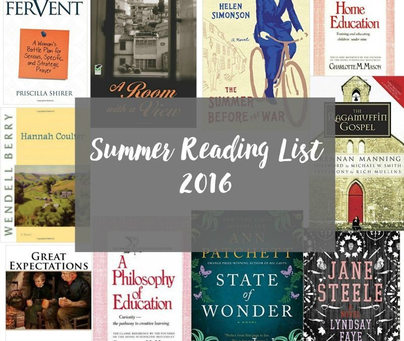 My Summer Reading List 2016